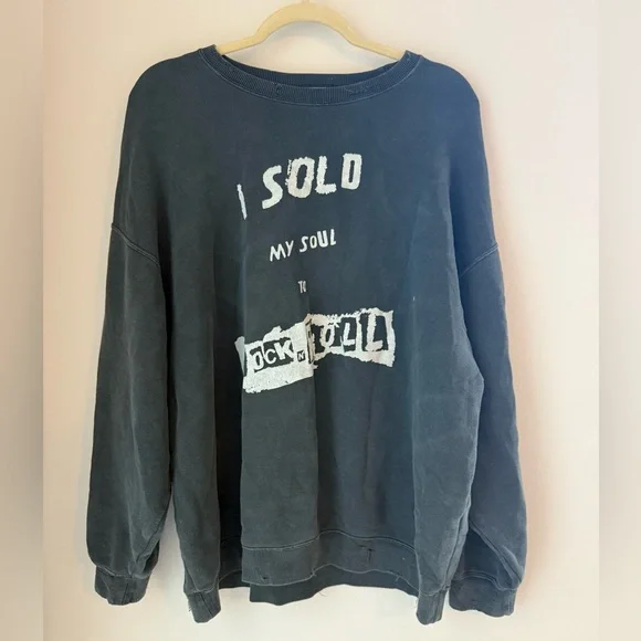 R13 Sold my soul to rock and roll crewneck sweater - Picture 6 of 8